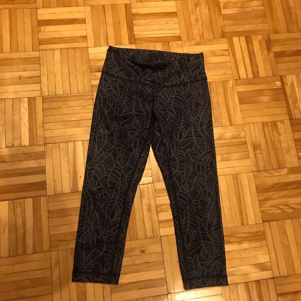 Lululemon 4 Wunder Under Crop Pretty Palm Cadet Blue Navy Greyvy Luxtreme​​ - Picture 2 of 7